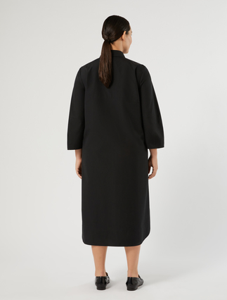 Cotton canvas shirt dress - BLACK - Marina Rinaldi - 4