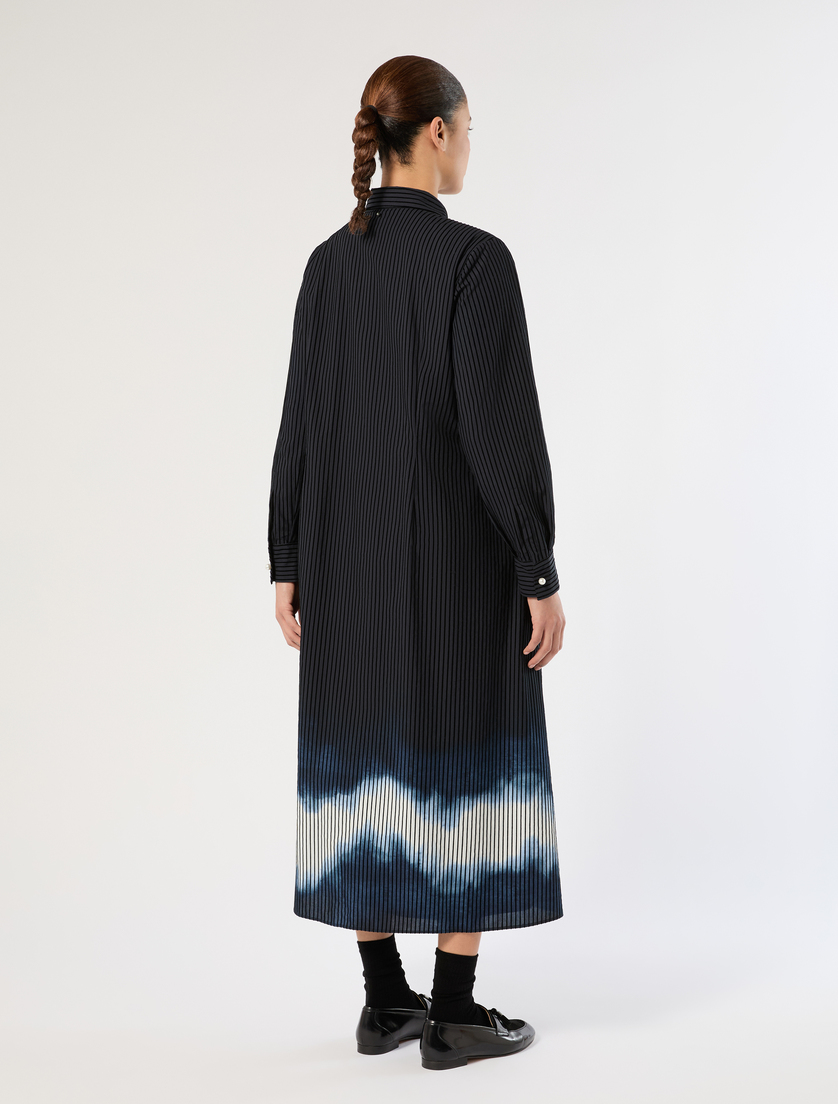 Cotton poplin dress - BLAU/SCHWARZ - Marina Rinaldi - 4