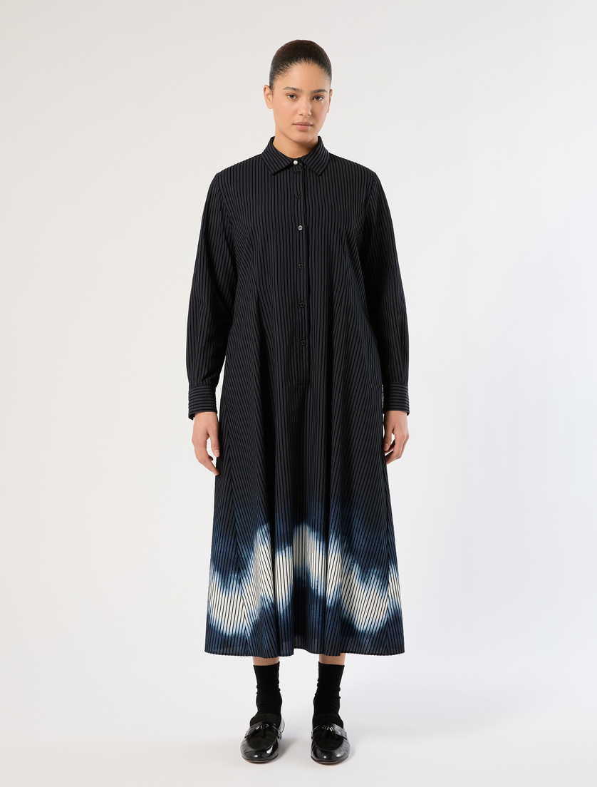 Cotton poplin dress - BLAU/SCHWARZ - Marina Rinaldi - 3