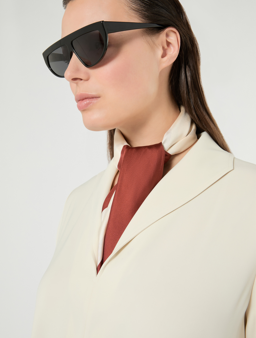 Stretch microtwill dress - SAND - Marina Rinaldi - 5
