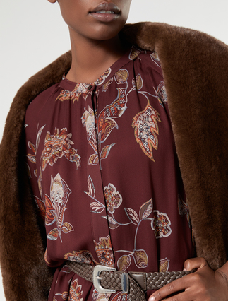 Georgette dress - BROWN BORDEAUX - Marina Rinaldi - 5
