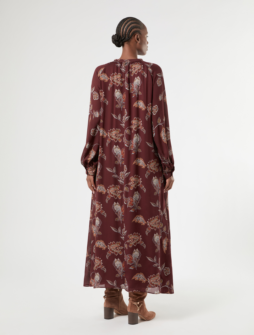 Georgette dress - BROWN BORDEAUX - Marina Rinaldi - 4