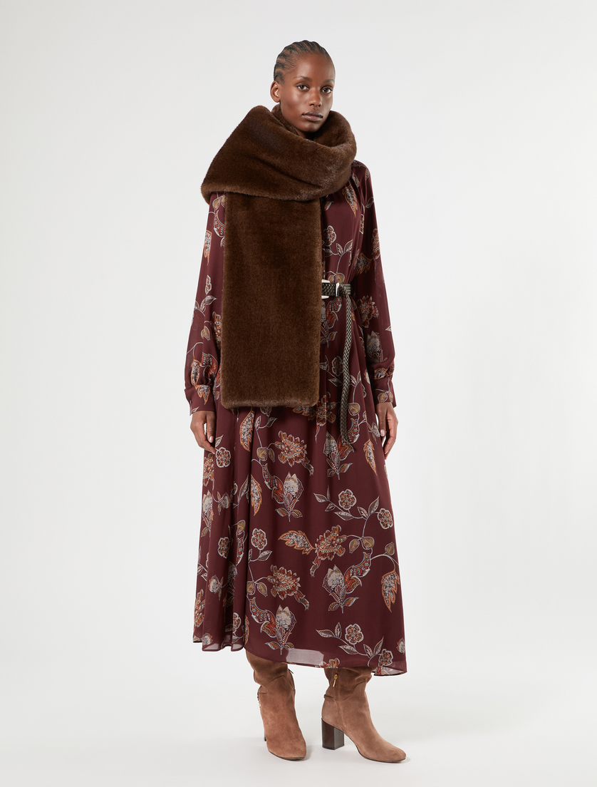 Georgette dress - BROWN BORDEAUX - Marina Rinaldi - 2