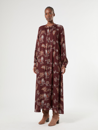 Georgette dress - BROWN BORDEAUX - Marina Rinaldi - 3