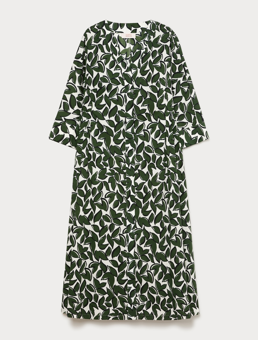 Kleid aus Baumwollpopeline - WEISS - Marina Rinaldi