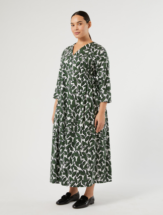 Kleid aus Baumwollpopeline - WEISS - Marina Rinaldi - 3
