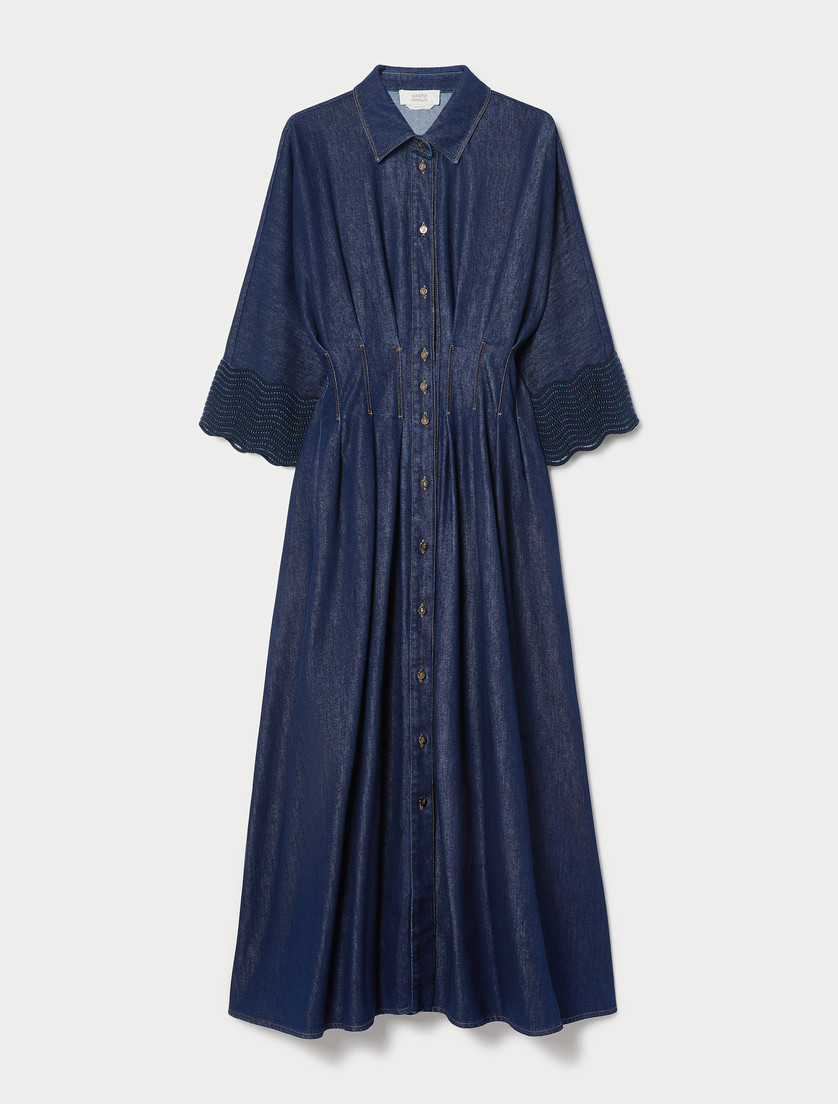 Robe-chemise en denim - BLEU NUIT - Marina Rinaldi