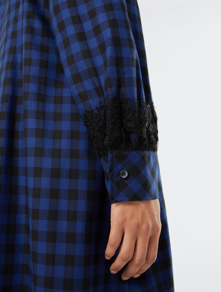 Cotton flannel dress - BLUE/BLACK - Marina Rinaldi - 6