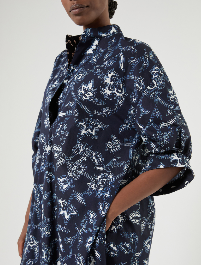 Kleid aus Baumwollpopeline - BLAU - Marina Rinaldi - 5
