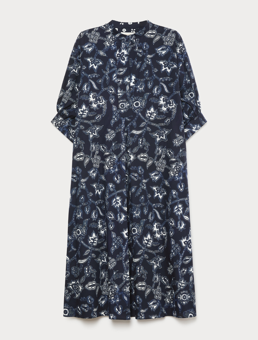 Kleid aus Baumwollpopeline - BLAU - Marina Rinaldi