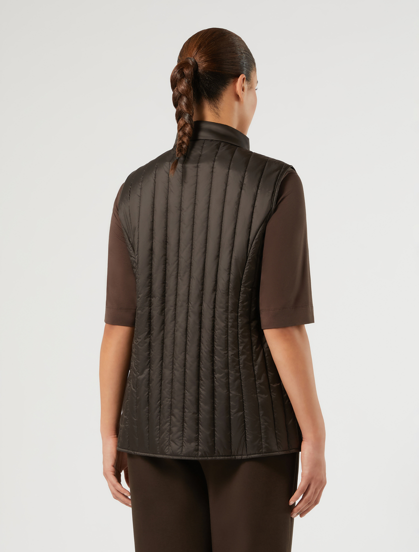 Quilted gilet - DARK BROWN - Marina Rinaldi - 4