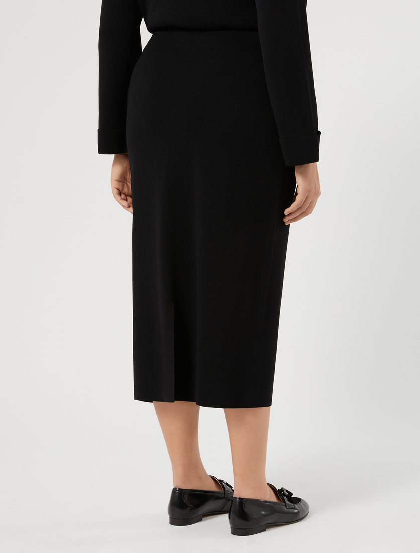 Viscose knit skirt - BLACK - Marina Rinaldi - 4
