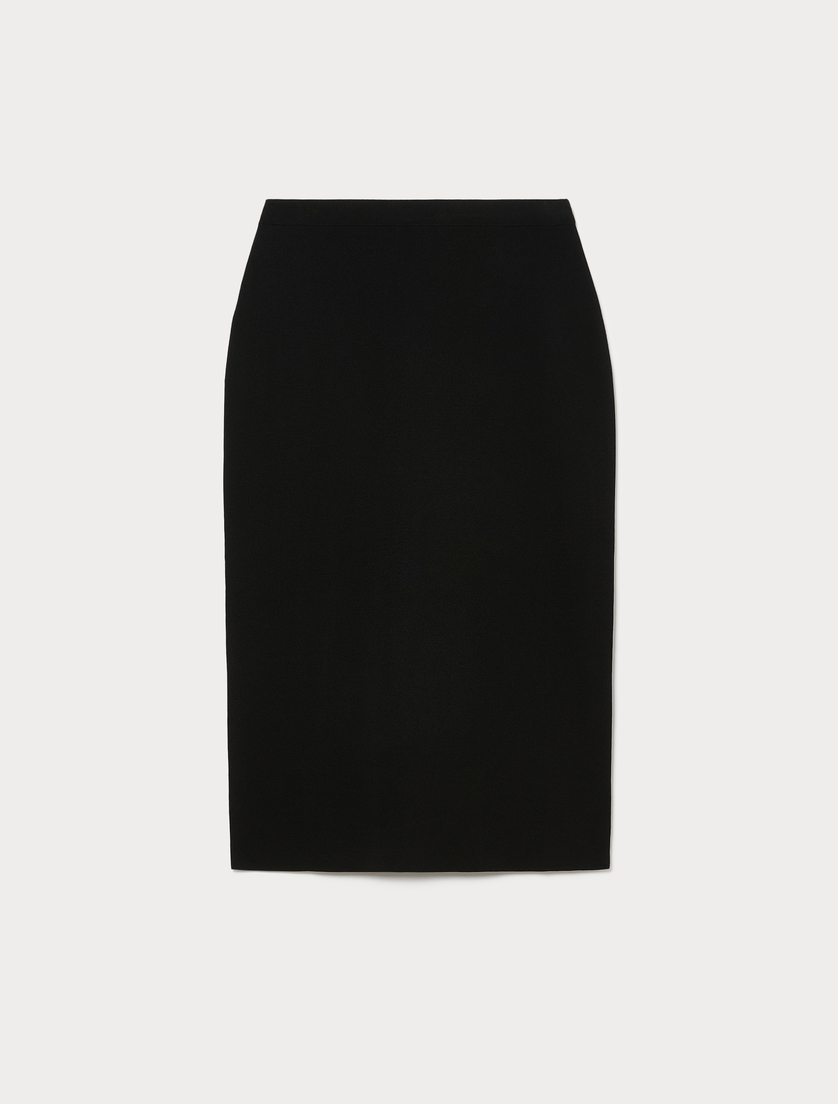 Viscose knit skirt - BLACK - Marina Rinaldi