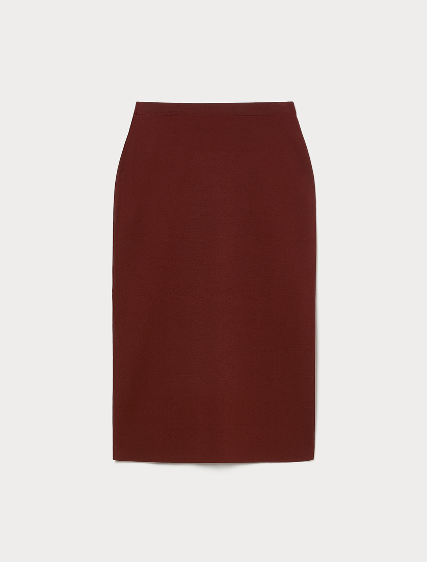 Jupe en maille de viscose - BORDEAUX - Marina Rinaldi