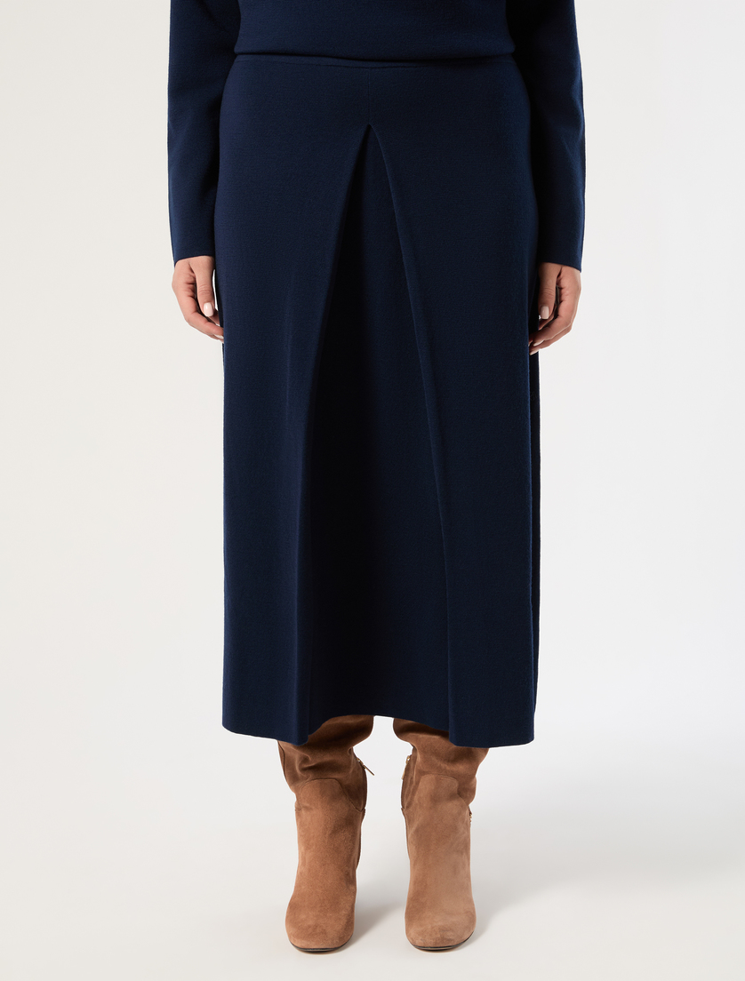 Jupe en pure laine - BLEU NUIT - Marina Rinaldi - 3