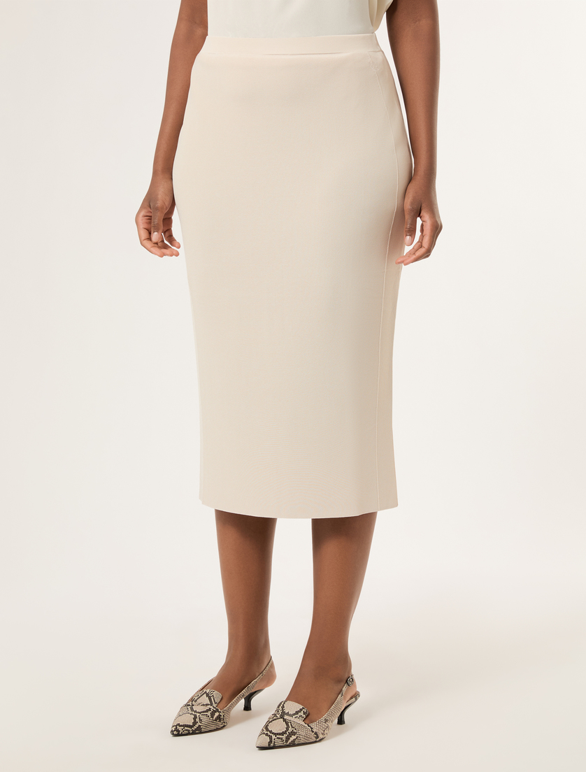 Viscose knit skirt - POWDER - Marina Rinaldi - 3