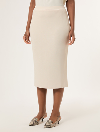 Viscose knit skirt - POWDER - Marina Rinaldi - 3