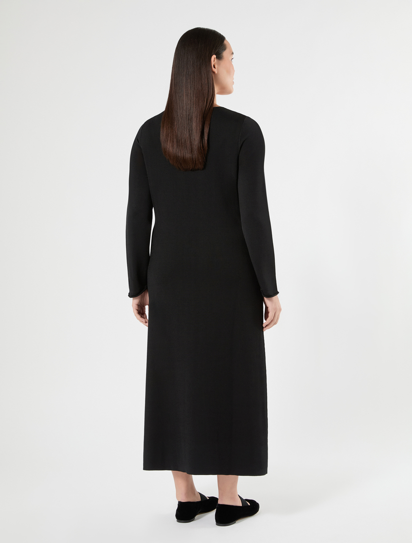 Viscose dress - CZARNY - Marina Rinaldi - 4