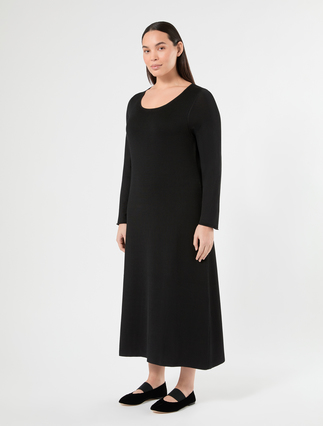 Viscose dress - CZARNY