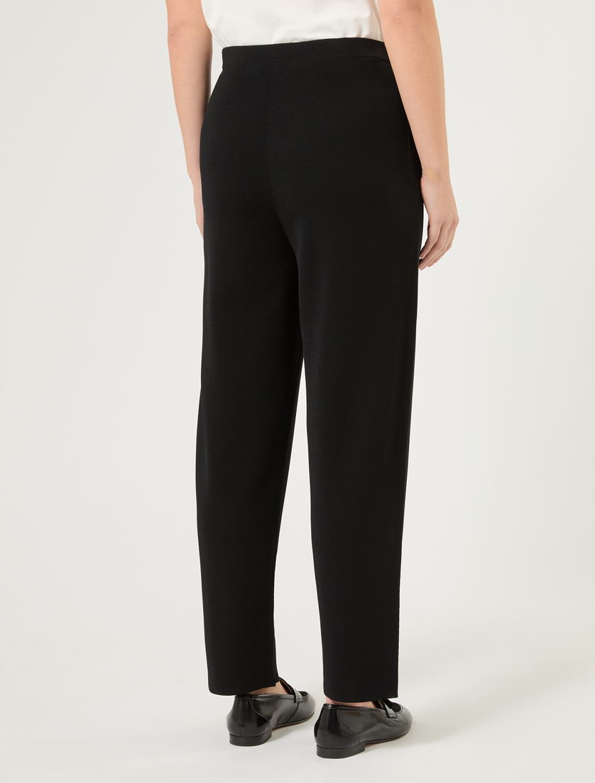 Viscose knit trousers - BLACK - Marina Rinaldi - 4