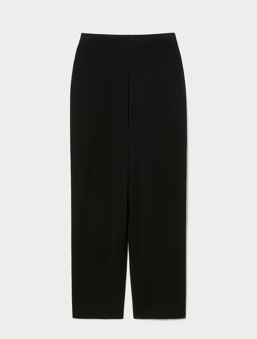 Viscose knit trousers - BLACK - Marina Rinaldi