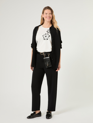 Viscose knit trousers - BLACK - Marina Rinaldi - 2