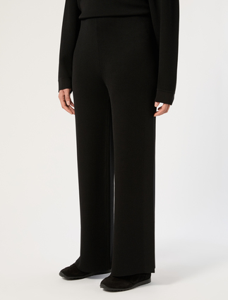 Viscose trousers - CZARNY