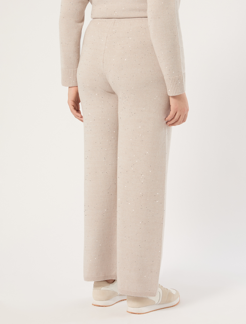 Hose aus Wollmischung mit Pailletten - TAUBENGRAU - Marina Rinaldi - 4