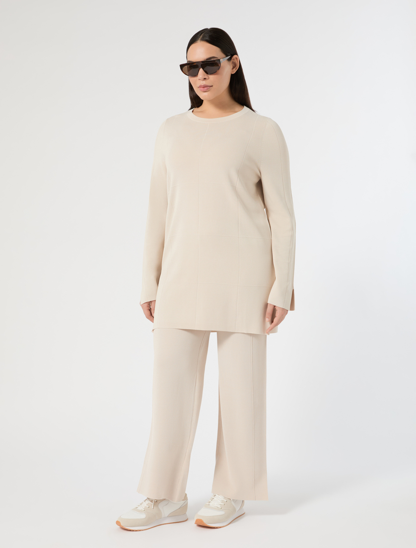 Viscose knit trousers - POWDER - Marina Rinaldi - 2