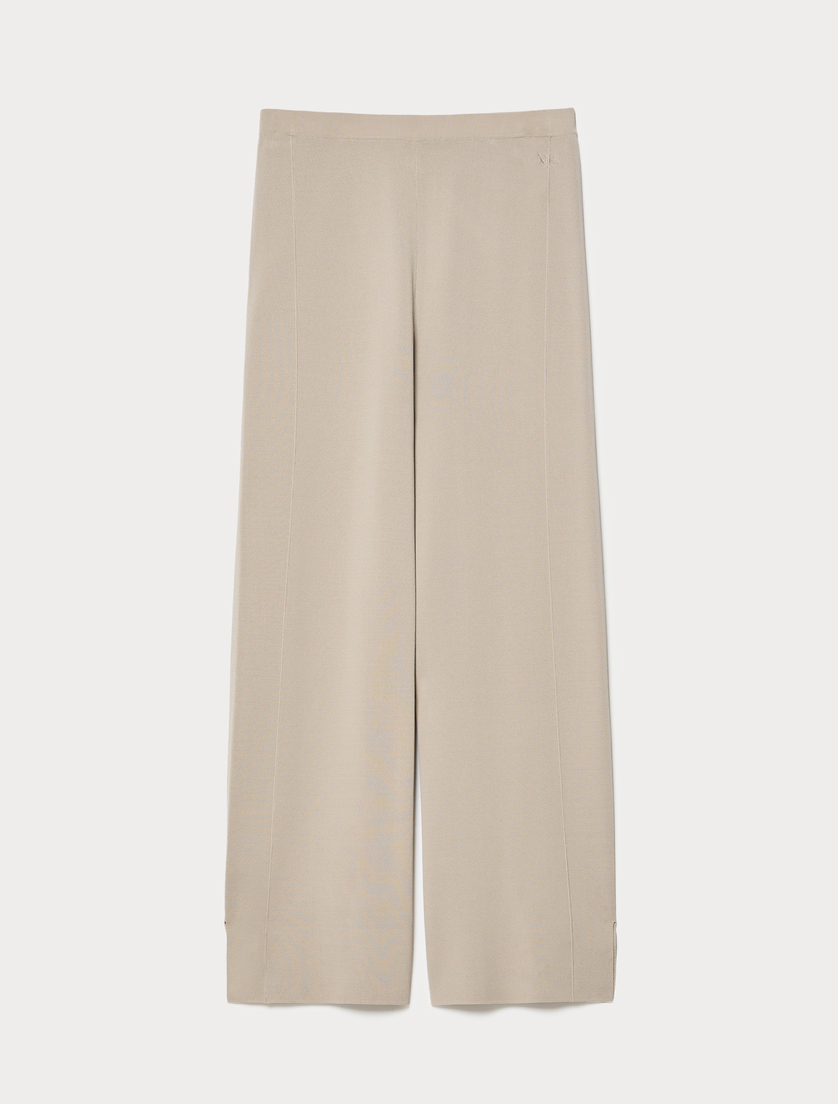 Viscose knit trousers - BEIGE - Marina Rinaldi
