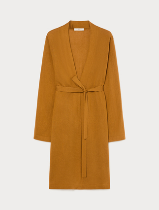 Long silk and cashmere cardigan - OCHRE - Marina Rinaldi - 1