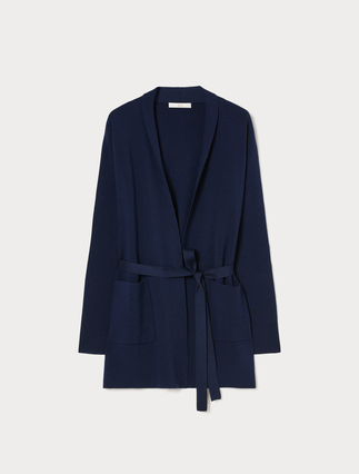 Cardigan en laine - BLEU NUIT - Marina Rinaldi - 1