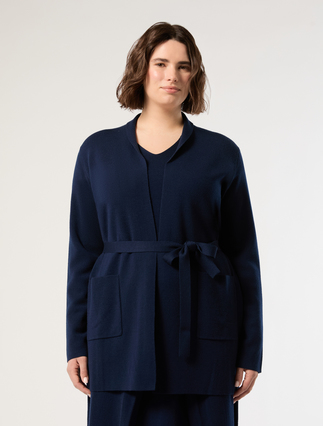 Cardigan en laine - BLEU NUIT