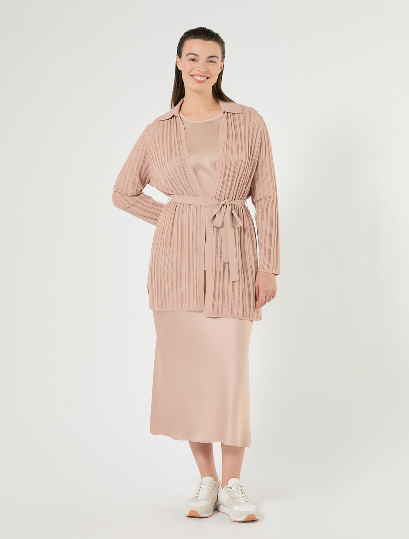 Ribbed knit cardigan - Marina Rinaldi