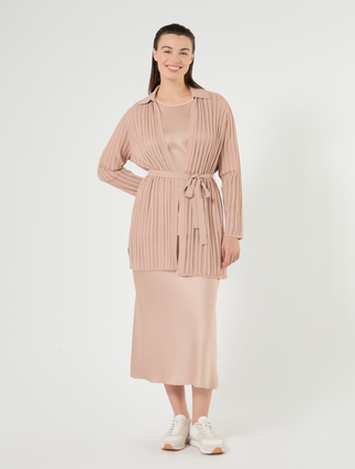 Ribbed knit cardigan - Marina Rinaldi