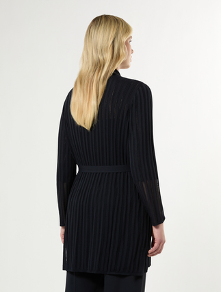 Ribbed knit cardigan - MIDNIGHTBLUE - Marina Rinaldi - 4