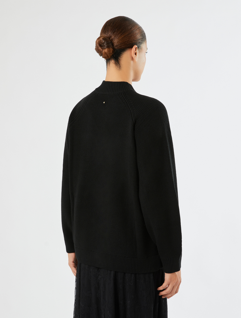 Wool-blend cardigan - BLACK - Marina Rinaldi - 4