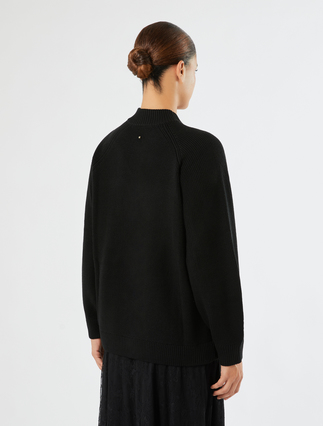 Wool-blend cardigan - BLACK - Marina Rinaldi - 4