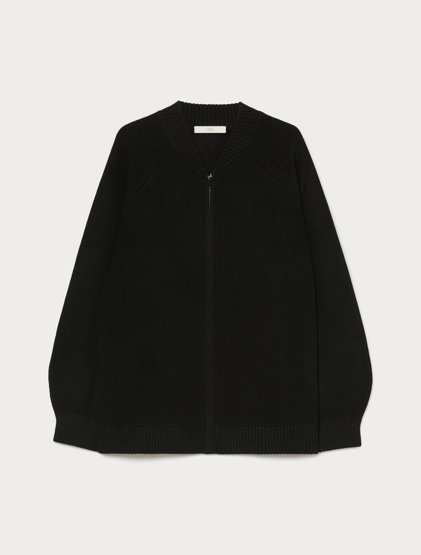 Wool-blend cardigan - BLACK - Marina Rinaldi