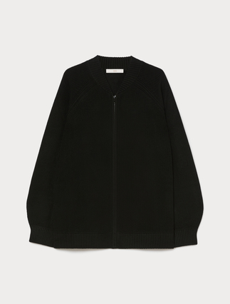 Wool-blend cardigan - BLACK - Marina Rinaldi - 1