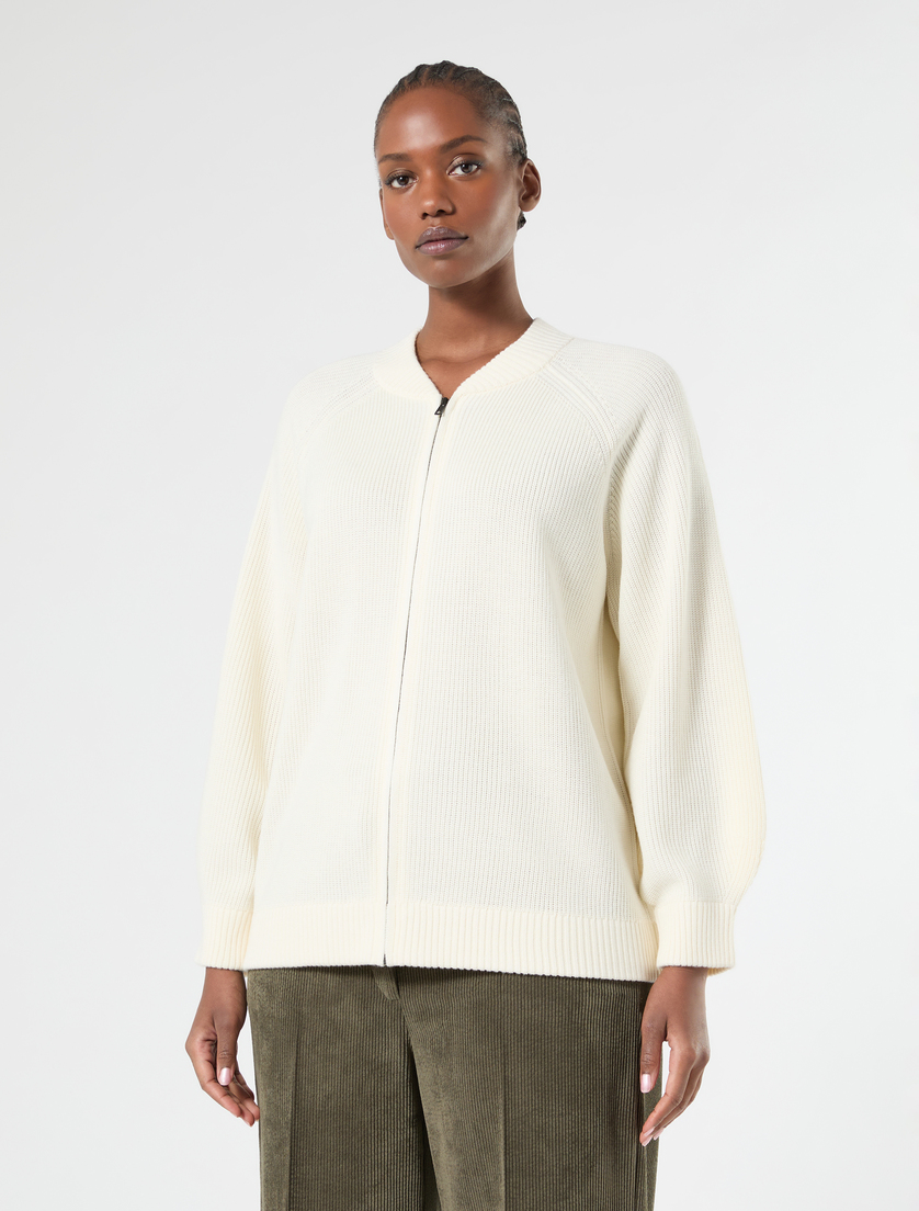 Cardigan aus Wollmischgewebe - CREME - Marina Rinaldi - 3