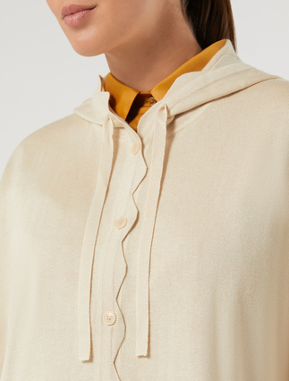 Silk and cashmere cardigan - SAND - Marina Rinaldi - 5