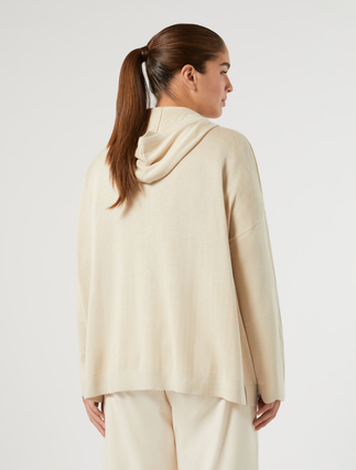 Silk and cashmere cardigan - SAND - Marina Rinaldi - 4
