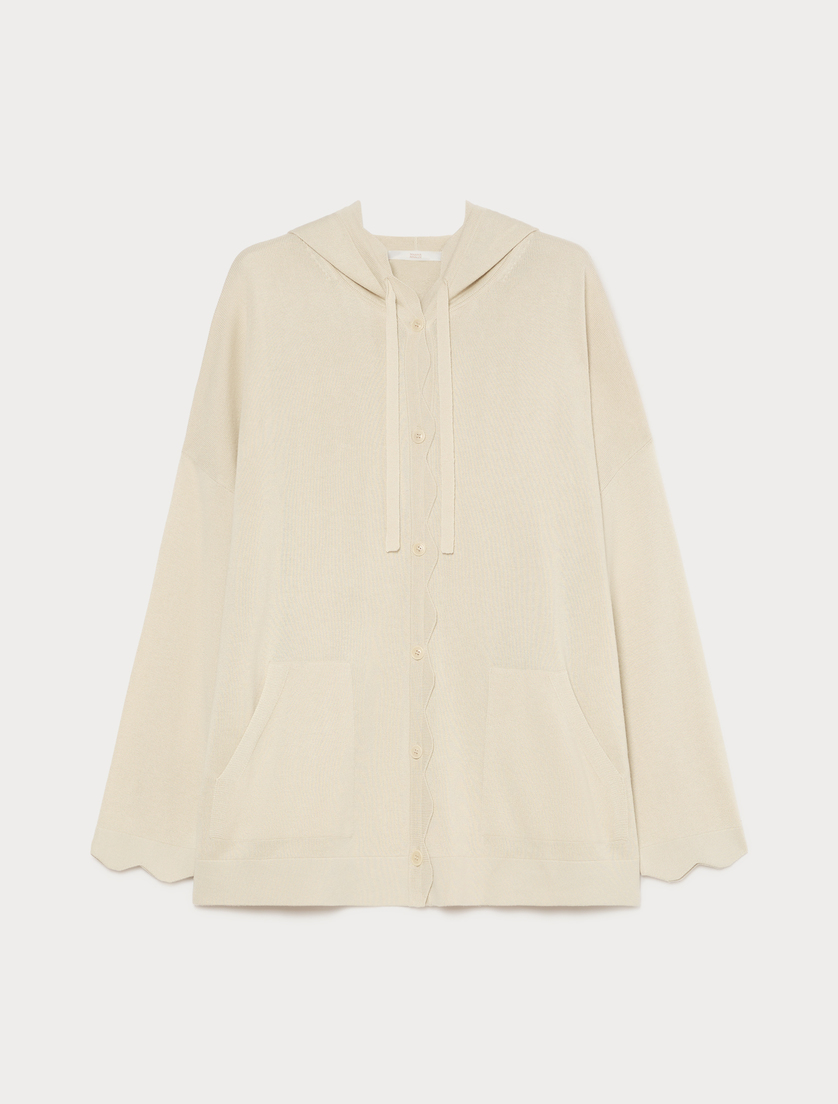 Silk and cashmere cardigan - SAND - Marina Rinaldi