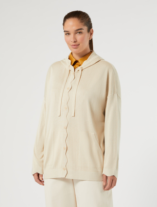 Silk and cashmere cardigan - SAND - Marina Rinaldi - 3