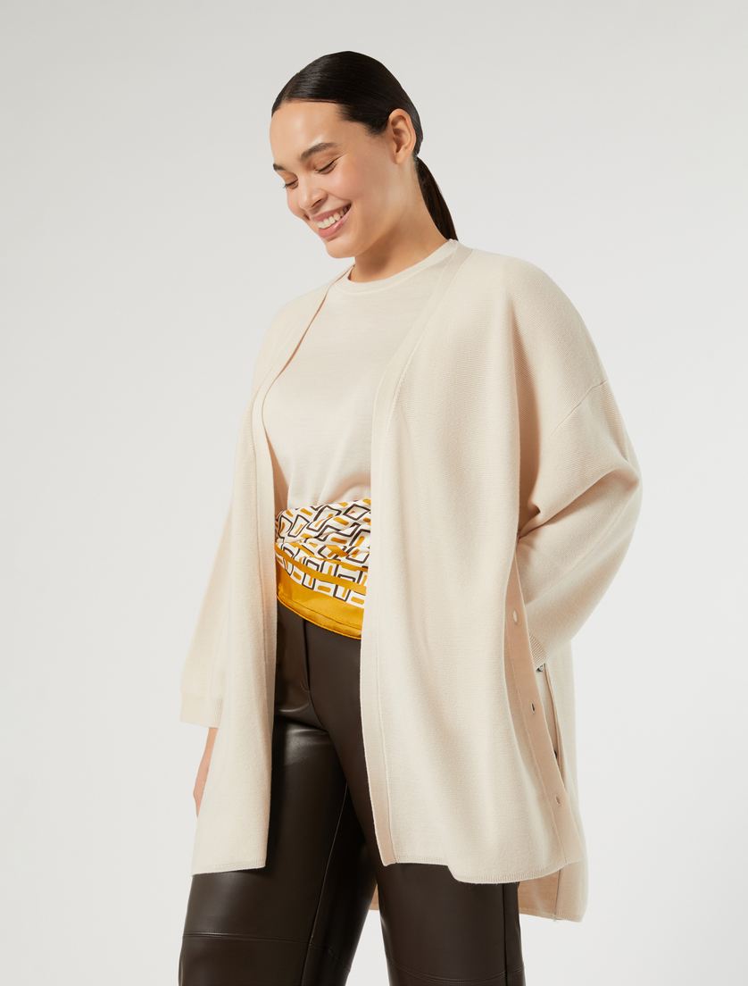 Langer Cardigan aus reiner Wolle - SAND - Marina Rinaldi - 5