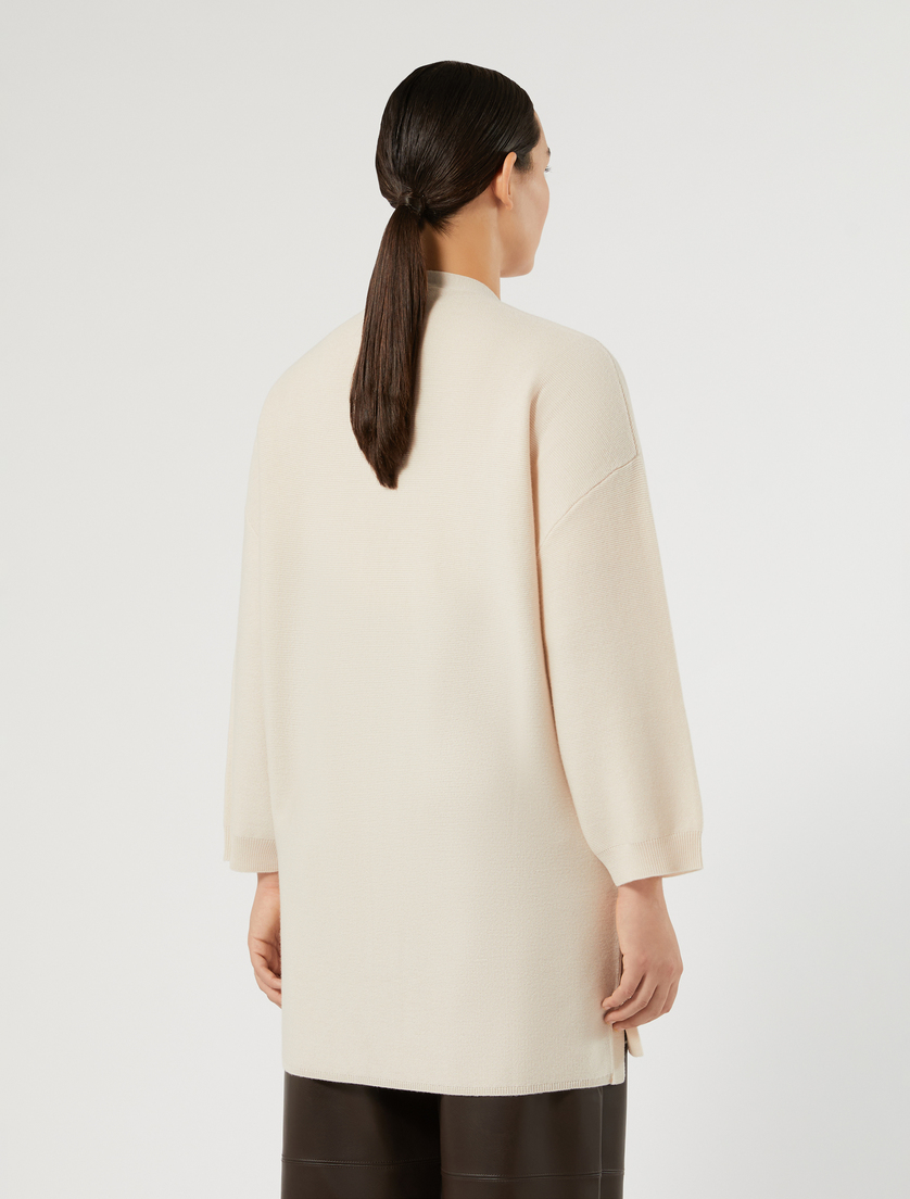 Langer Cardigan aus reiner Wolle - SAND - Marina Rinaldi - 4