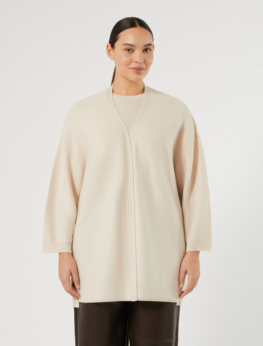 Langer Cardigan aus reiner Wolle - SAND - Marina Rinaldi - 3