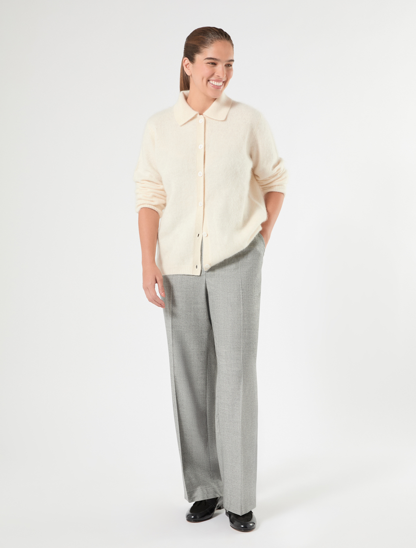 Wool, silk and cashmere cardigan - IVORY - Marina Rinaldi - 2