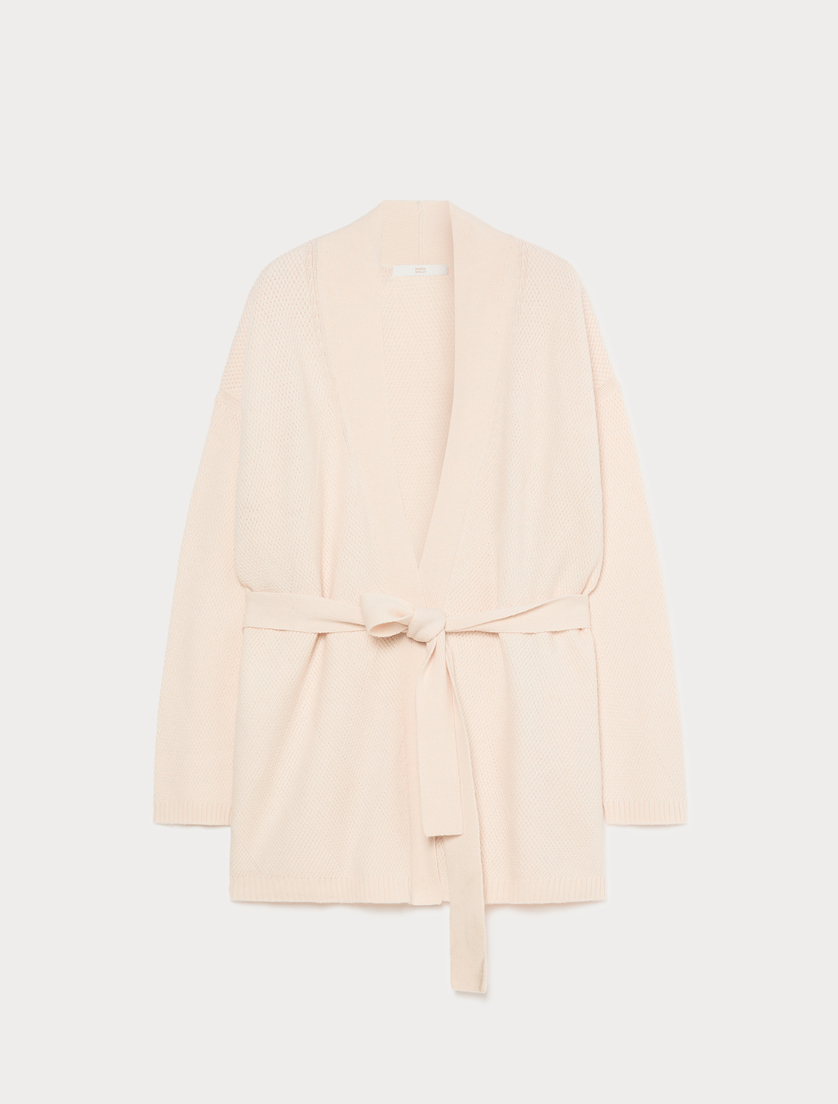 Wool and cashmere cardigan - IVORY - Marina Rinaldi